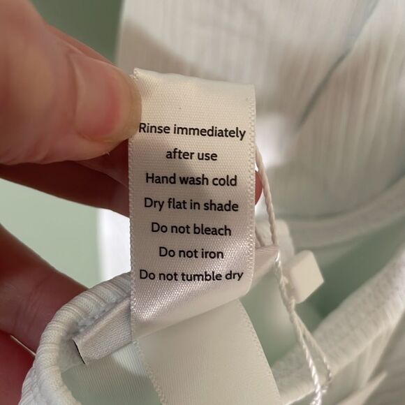 Andie Swim The Tulum One Piece Swimsuit White Ribbed Size XXXL NWT - Picture 6 of 7